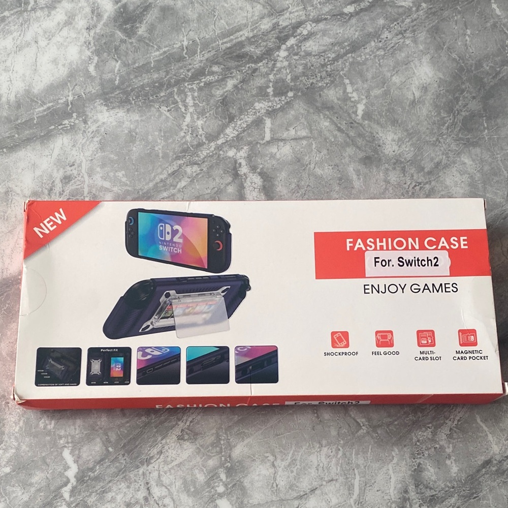 Fashion Case for Switch2 - Black and Red